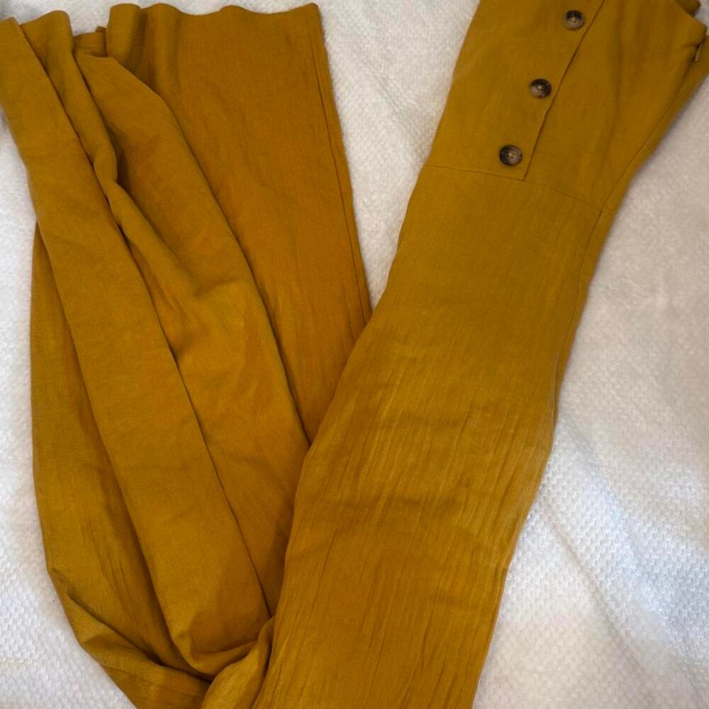 Mustard yellow flare pants